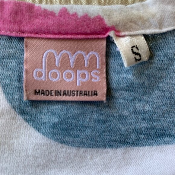 DOOPS Designs Australia Cotton Tshirt Dress S Handmade Ethical Artsy Print Whims - Picture 3 of 6